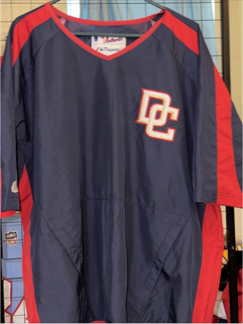 Washington Nationals Majestic Authentic Collection BP Pullover Jersey - DC Logo